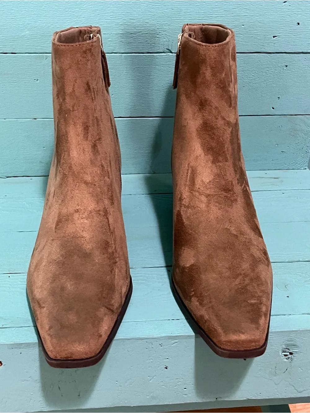 Old Navy Suede Ankle Booties in Tan